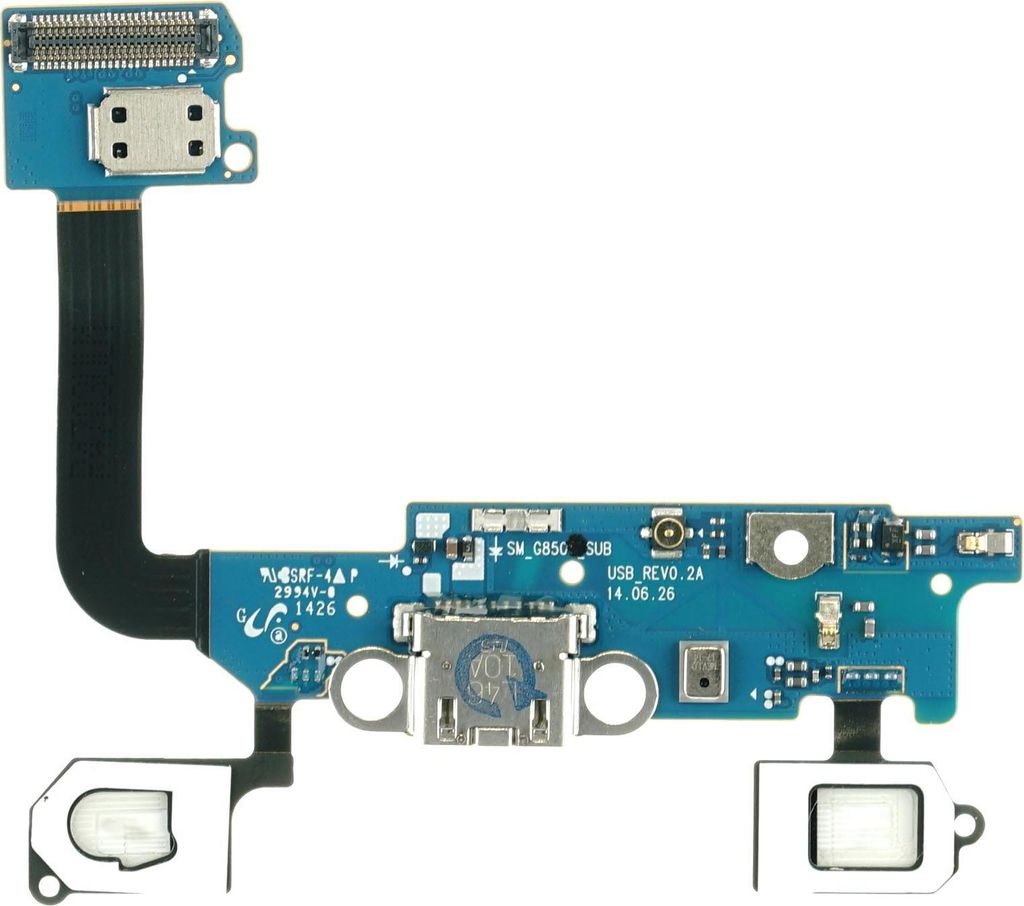 Ladebuchse für Samsung Galaxy Alpha (SM-G850F) microUSB Flexkabel Mikrofon, Menü-Tasten Elektronik Ladeanschluss Lade Eingang