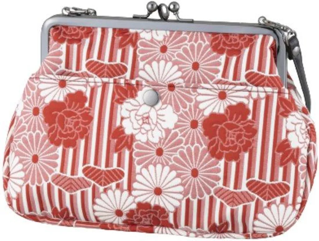 Pochette monnaie rouge forme kimono : Porte-monnaie japonais pratique