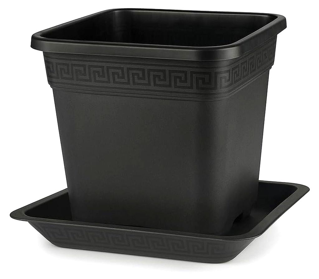 Viereckiger Topf 18L (30,5 x 30,5 x 30,5 cm) mit Untersetzer