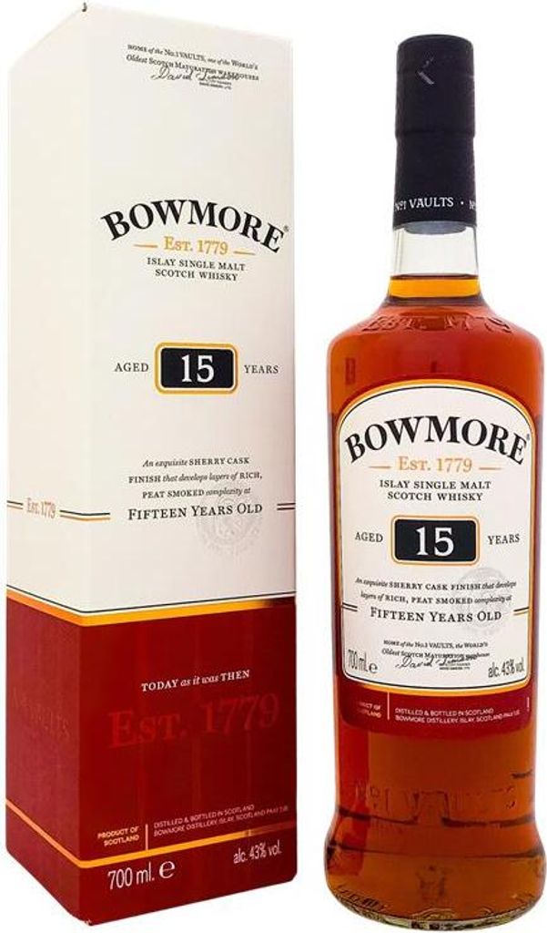 Bowmore 15 Jahre Islay Single Malt Scotch Whisky | 43 % vol Produktbild 