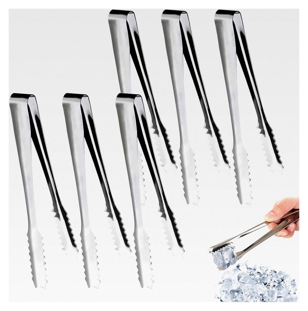 6 Stück Zubehör für die Candy Bar, Edelstahl Zuckerzange, 15 cm Set für die Candy Bar, Eiszange Servierzange für Süßigkeiten in der Küche, ...
