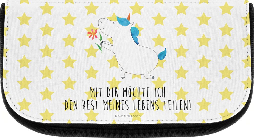 Mr. & Mrs. Panda Kosmetiktasche Einhorn Blume - Weiß - Produktbild 