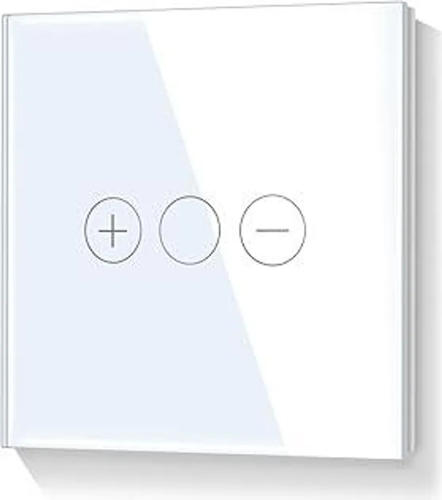 Interruttore Dimmer WiFi Smart Tuya in Vetro Bianco - Touch LED 2.4GHz