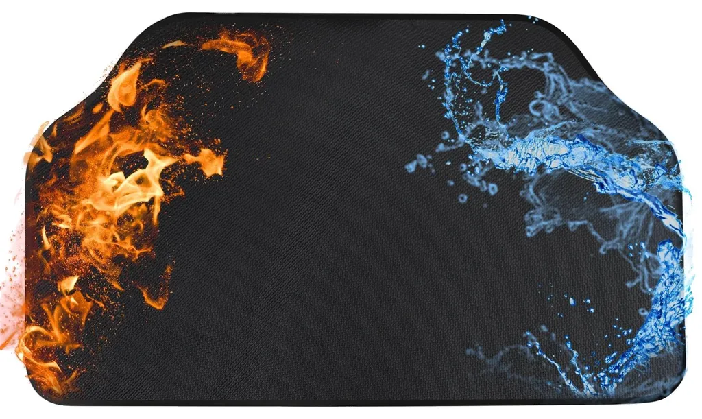 Tapis ignifuge noir antidérapant 60 x 102 cm pour protection de sol