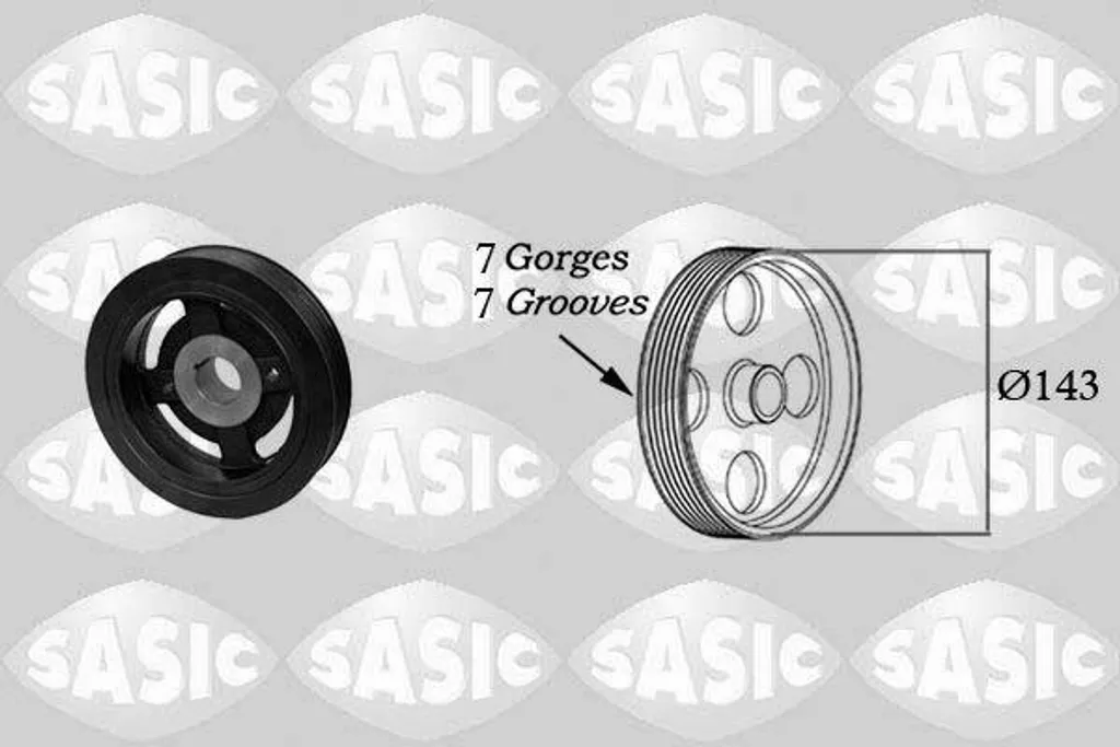 Poulie vilebrequin anti-vibration OE 1347028020 pour bloc Toyota