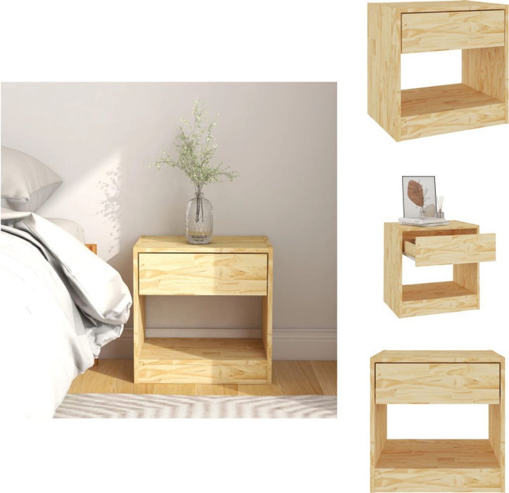 vidaXL Nachttisch 40x31x40 cm Massivholz Kiefer - Nachttische