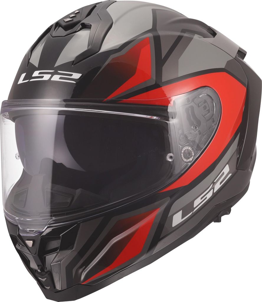 LS2 FF817 Challenger II Viper Helm, grau/rot, L (59/60)
