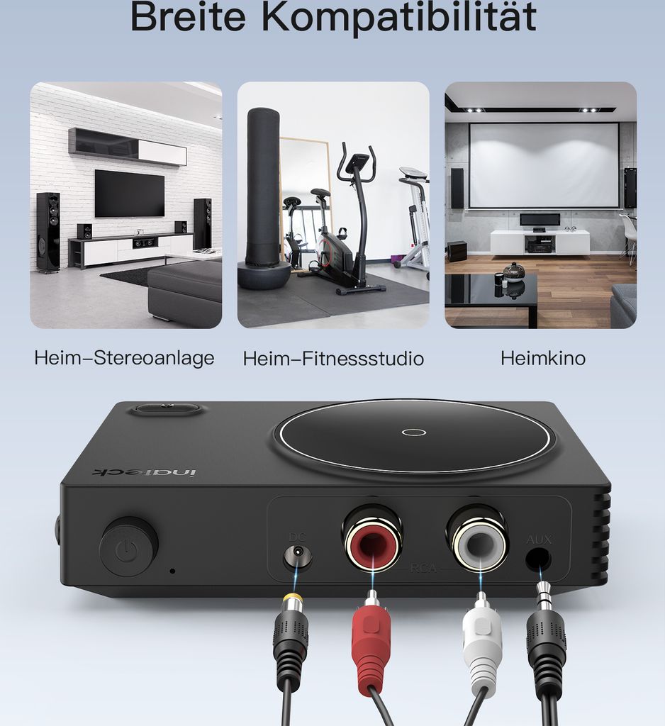 Inateck Bluetooth Transmitter Empfänger, 2-in-1 Bluetooth Produktbild 3