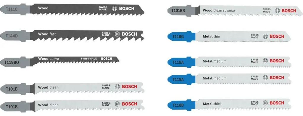 Bosch Stichsägeblatt Set Wood and Metal Basic, 10-tlg.