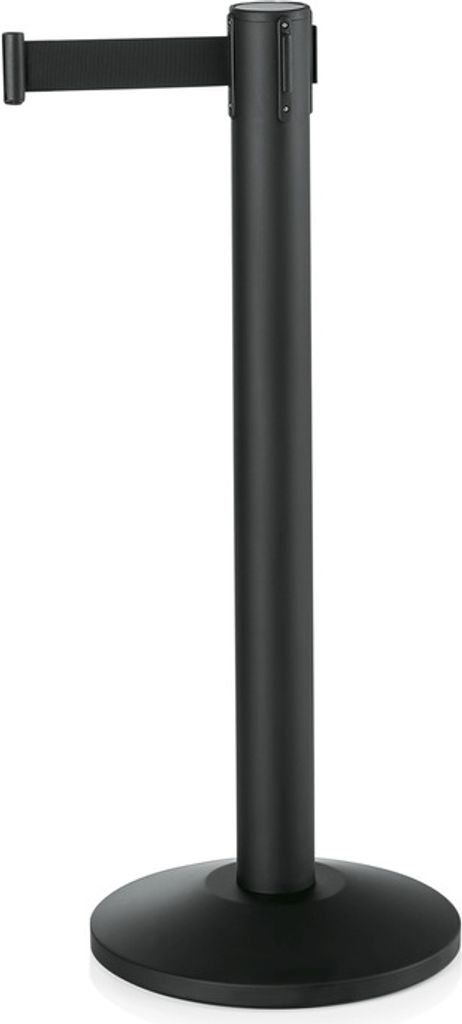 2x Abgrenzungspfosten Gurtband integriert 4,5 Meter schwarz Largeflex