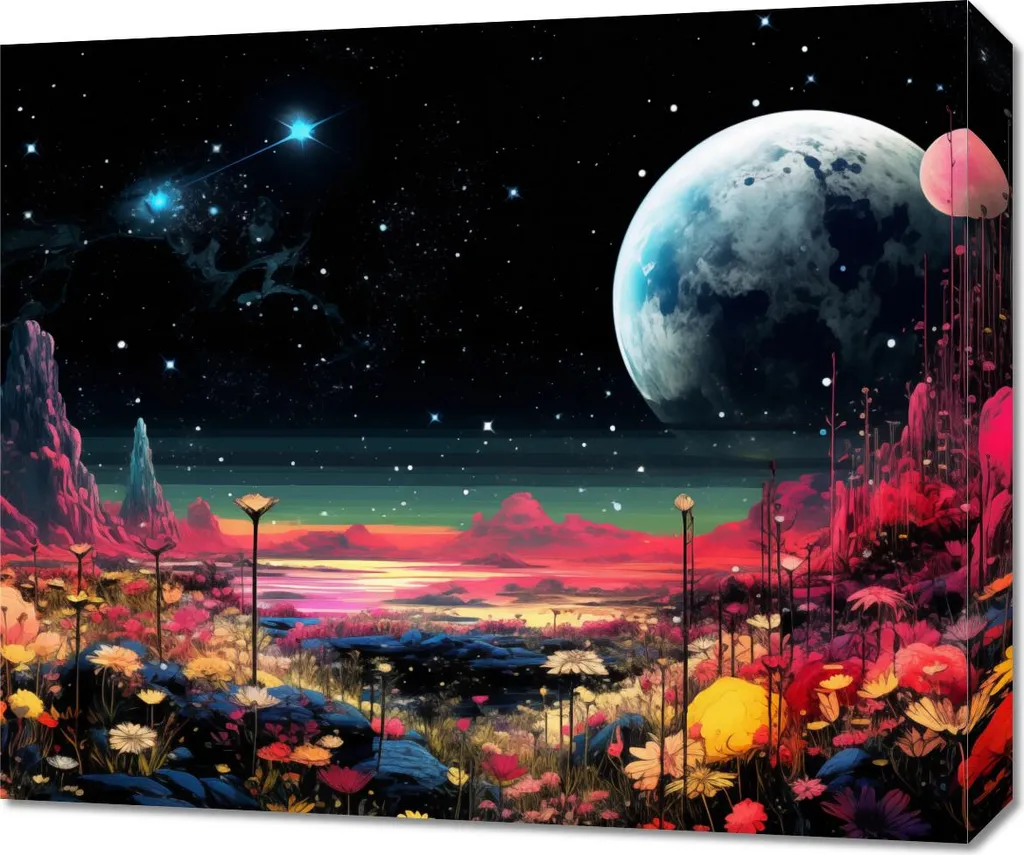 Décoration Murale Autre monde - Tableau 60 x 50 cm Style Fantastique