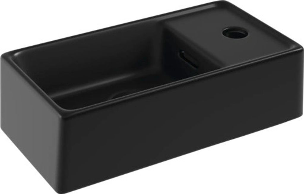 form&style Handwaschbecken MAKIRA 39,5 x 21 cm schwarz matt
