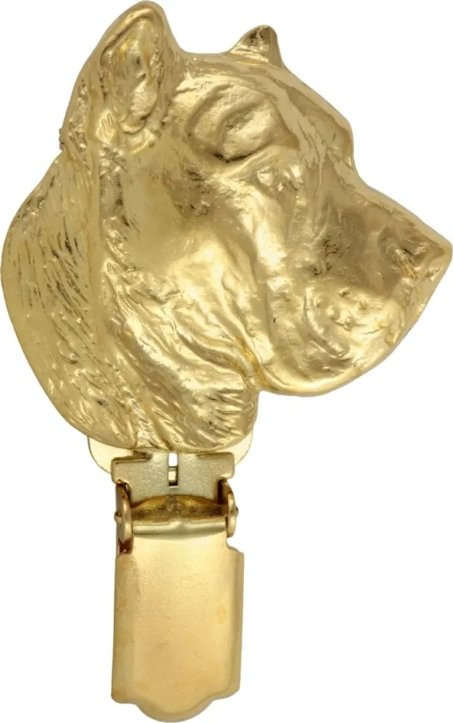 Distintivo Art-Dog Presa Canario: Spilla Dorata da Collezione