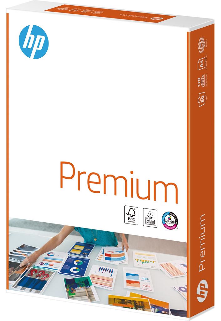 HP Premium - A4 (210 x 297 mm) - 80 g/m² - 250 Blatt Papier Image du produit 