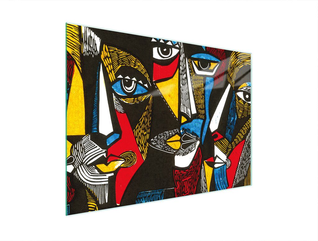 Schneidebrett Herdabdeckplatte Multiglasschneidplatte 30x22 cm Abstraktion Bunt