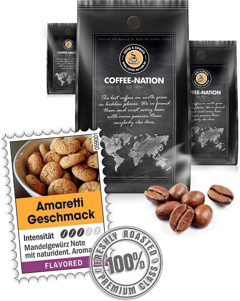 Kaffee ITALIAN AMARETTINI aromatisiert von Coffee-Nation, Produktbild 