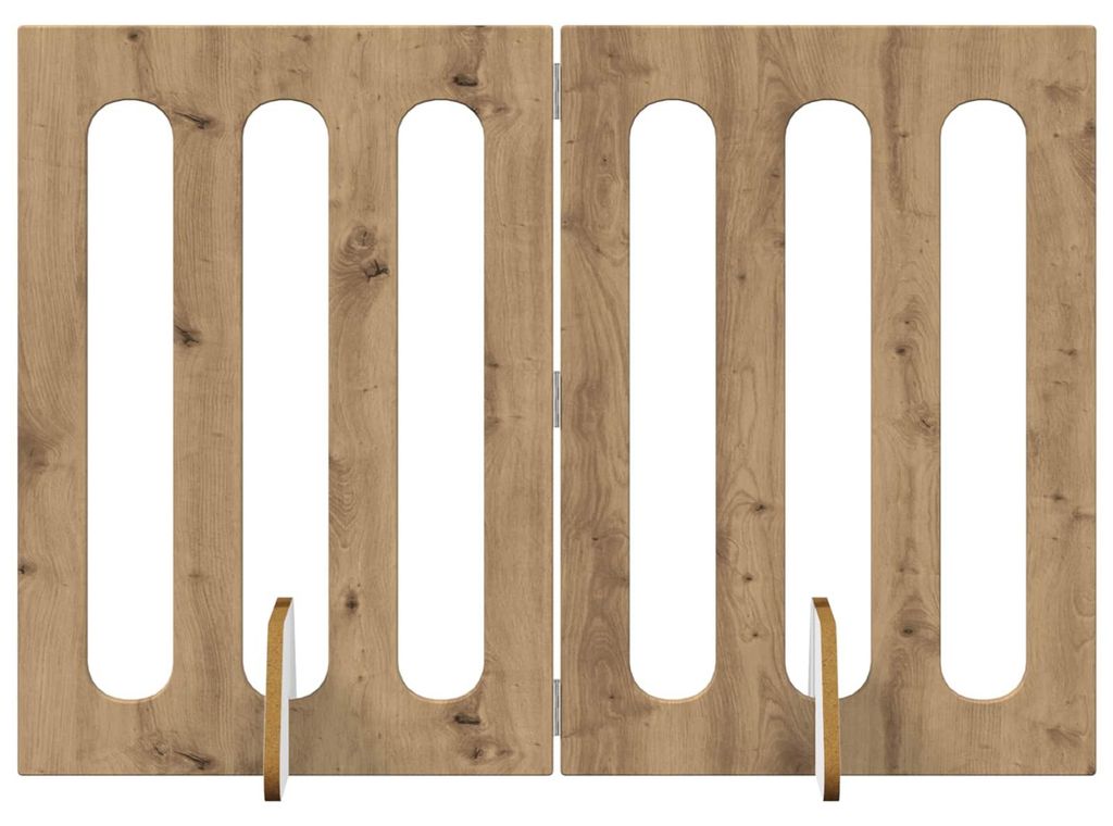 vidaXL Faltbarer Haustierzaun 2 pcs Artisan-Eiche 100,5 x 38 x 70 cm