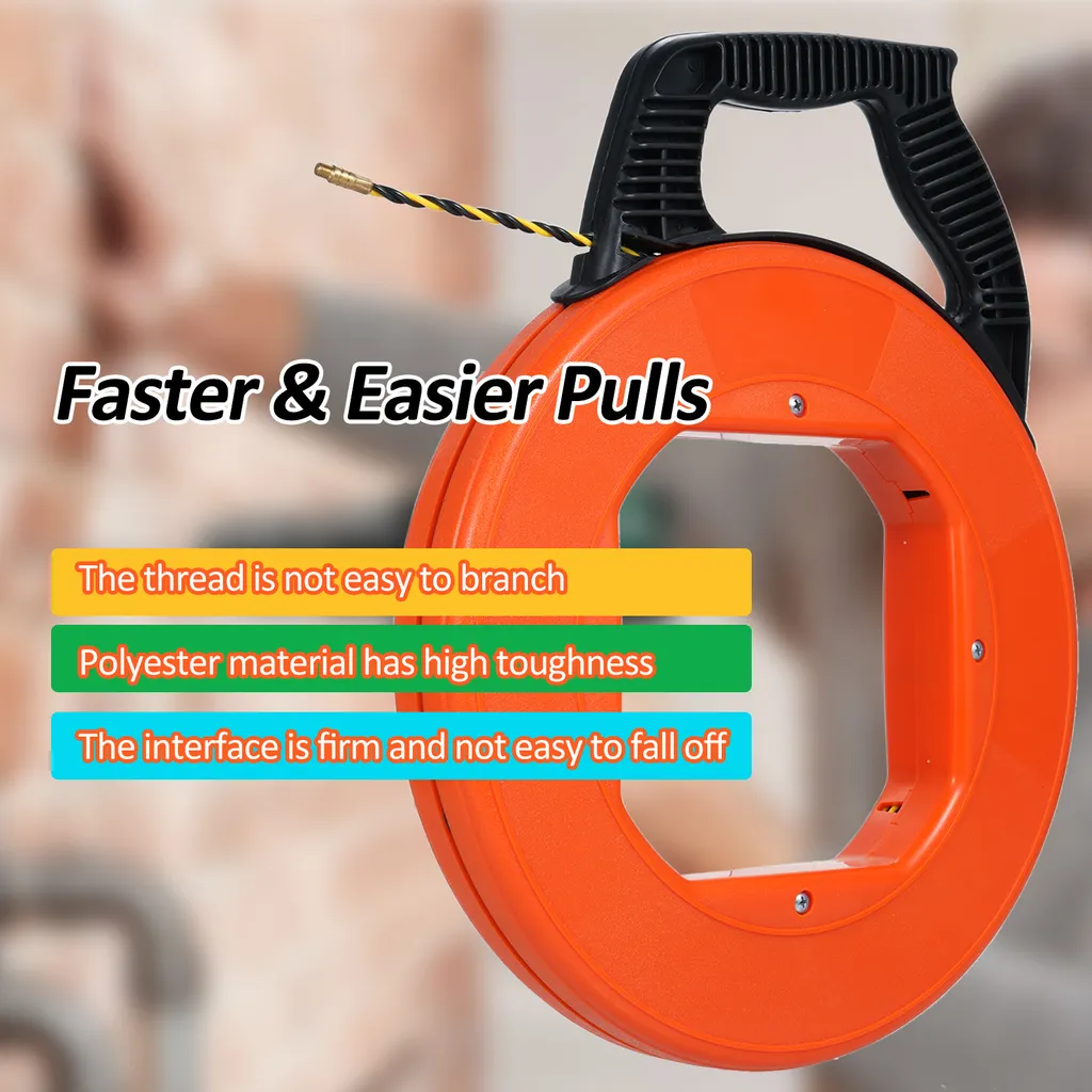 Passage de Câbles Facile : Tire-fil Électrique 30m Polyester et Embouts