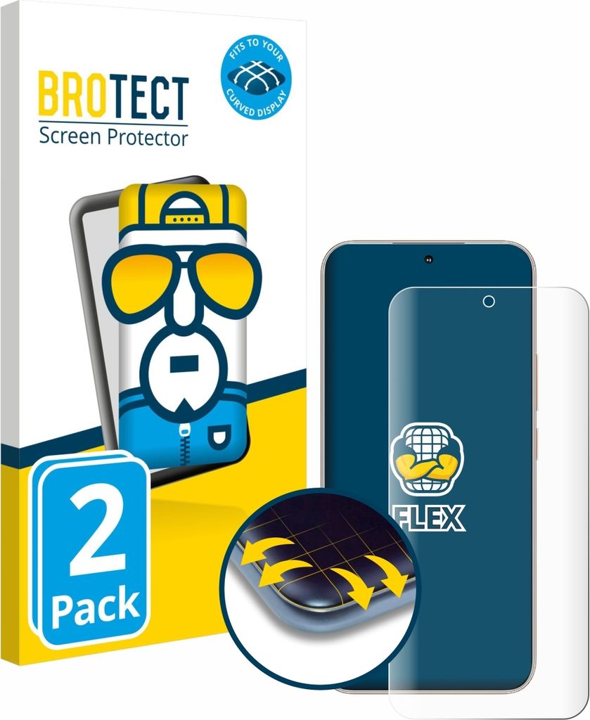 2x BROTECT Fullscreen Schutzfolie für Honor 400 Displayschutz Folie Fullcover Klar Transparent