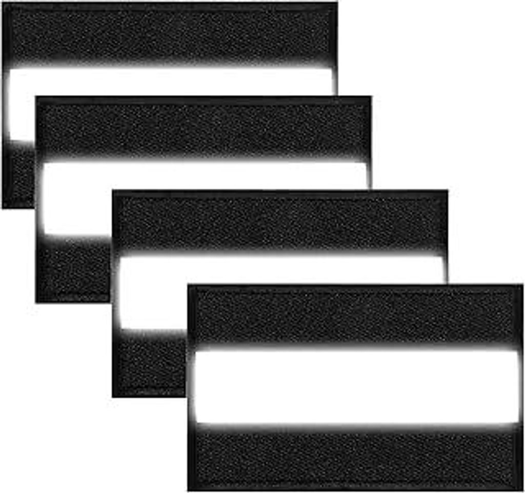 4 Stücke Reflektierende Sicherheitsflicken Reflektor Patch Rucksack Patches Klett Leuchtend Reflektierender Aufnäher Reflektoren Klett Sicherheit...