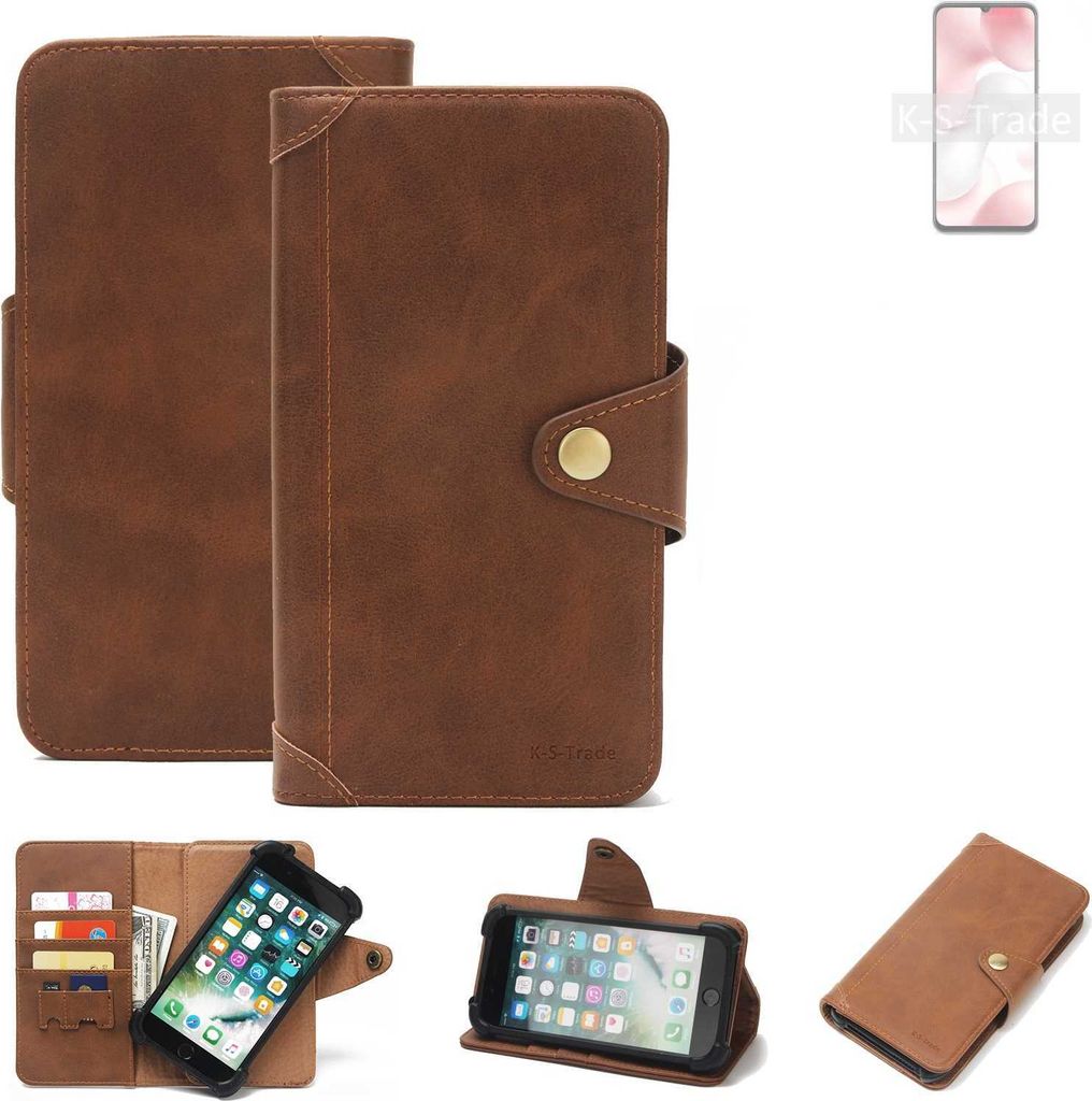 K-S-Trade Handyhülle für Xiaomi Mi 10 Lite Zoom Edition Schutz Hülle Walletcase Bookstyle Tasche Case Handytasche Wallet Flipcase Cover Polyuret...