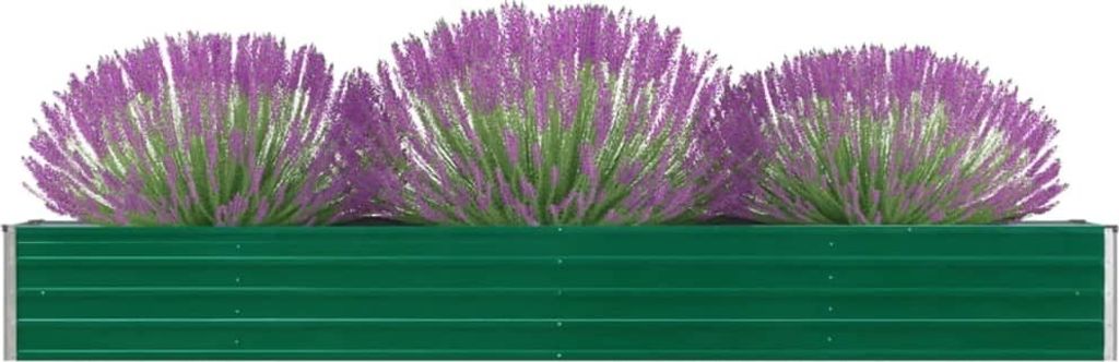 The Living Store Garten-Hochbeet Verzinkter Stahl 320×40×45 cm Grün