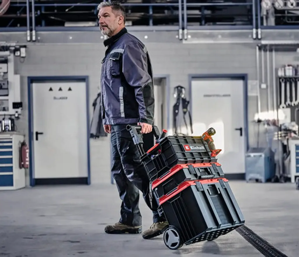 Coffret de rangement Einhell E-Case mallette à outils empilable vide - 7