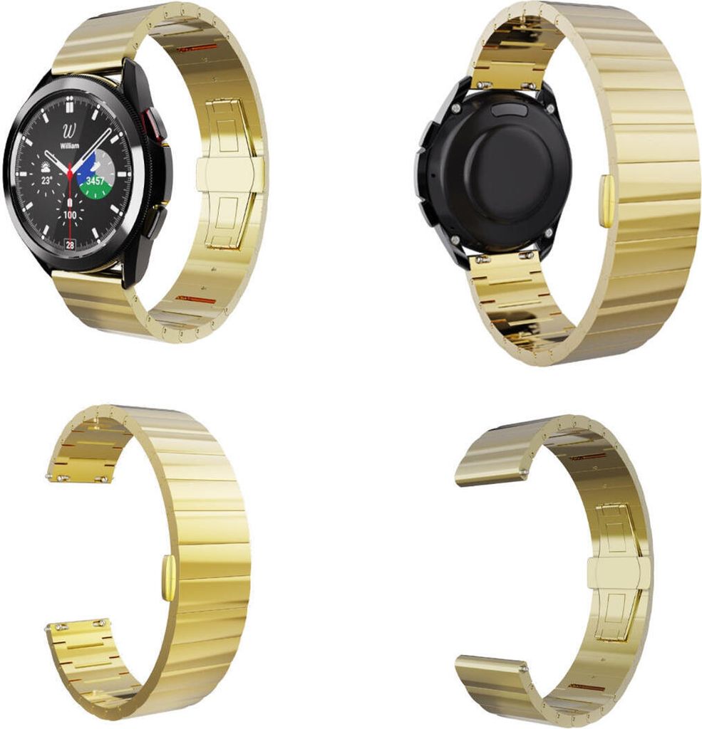 Für Samsung Galaxy Watch FE 6 5 4 Normal Pro Classic alle Größen Deluxe Stahl Armband