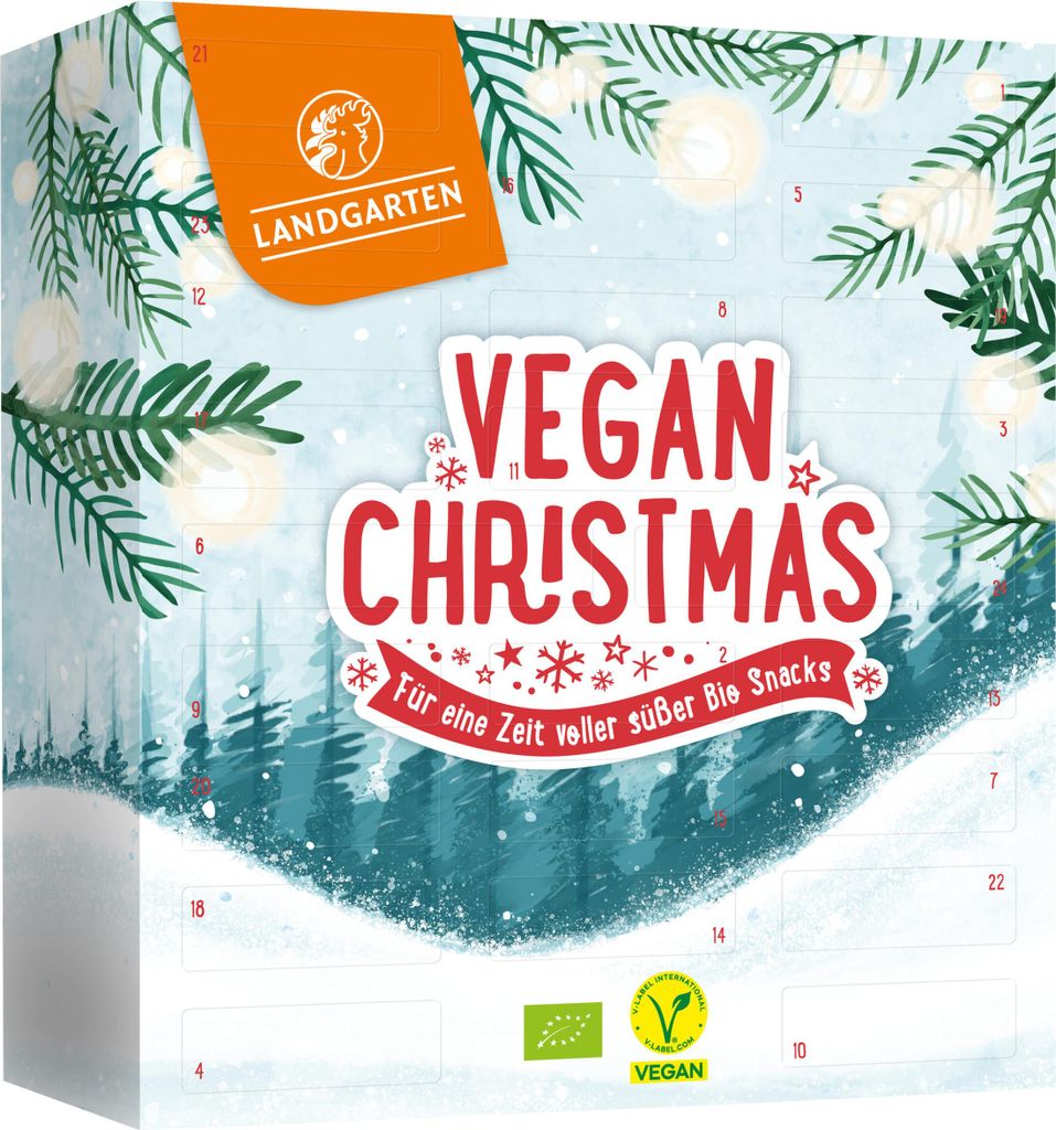 Landgarten Vegan Christmas calendrier avent 2026, 24 snacks Image du produit 