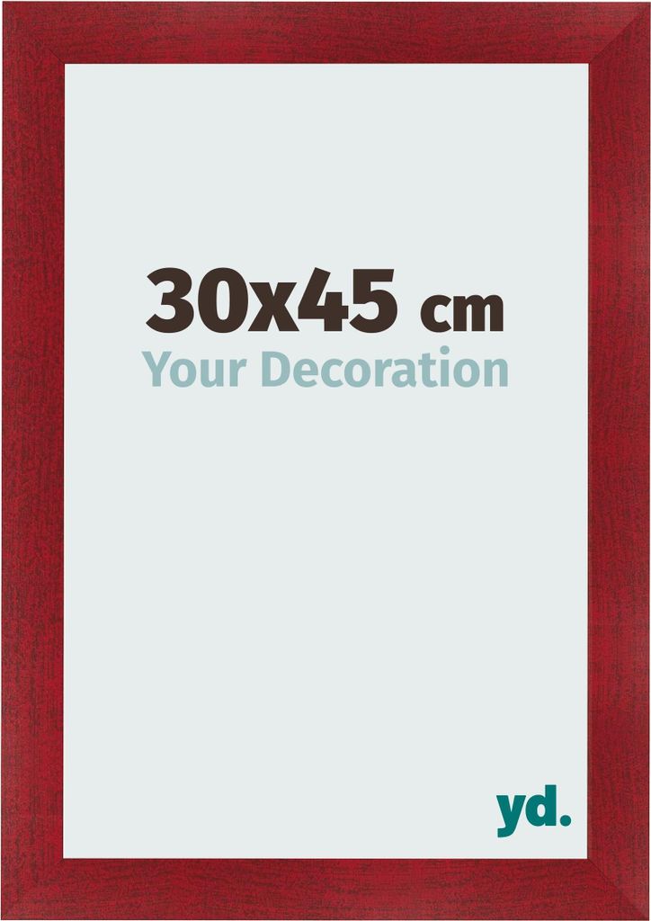 Bilderrahmen, 30x45 cm, Weinrot Gewischt, MDF, Pisa