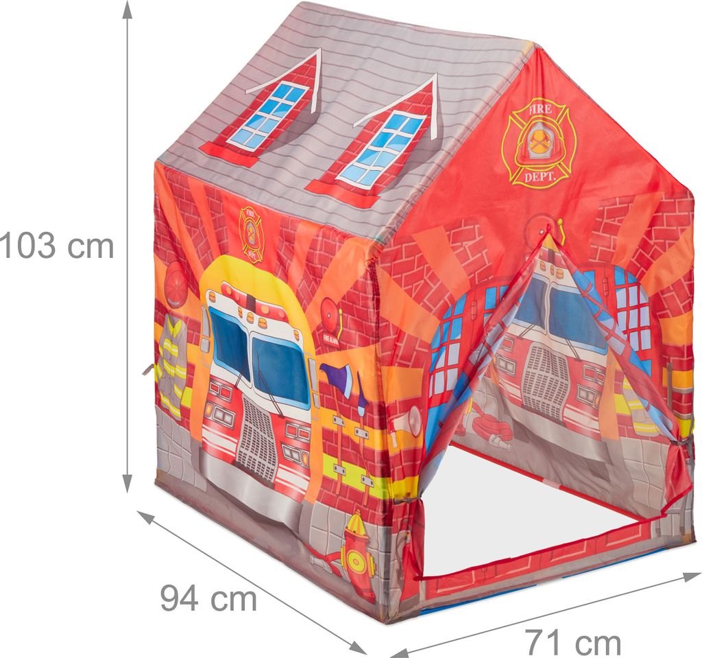 Relaxdays Tente pour enfants, en forme de maison de campagne, H x L x P : 103 x 96 x 75 cm, multicolore Relaxdays Tente pour enfants, en forme de maison de campagne, H x L x P : 103 x 96 x 75 cm, multicolore