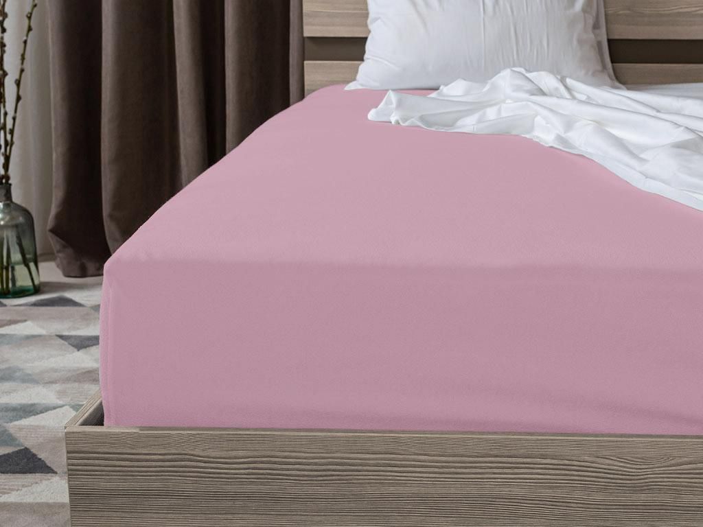 Prześcieradło jersey EXCLUSIVE różowe 90 x 200 cm Zdjęcie produktu 