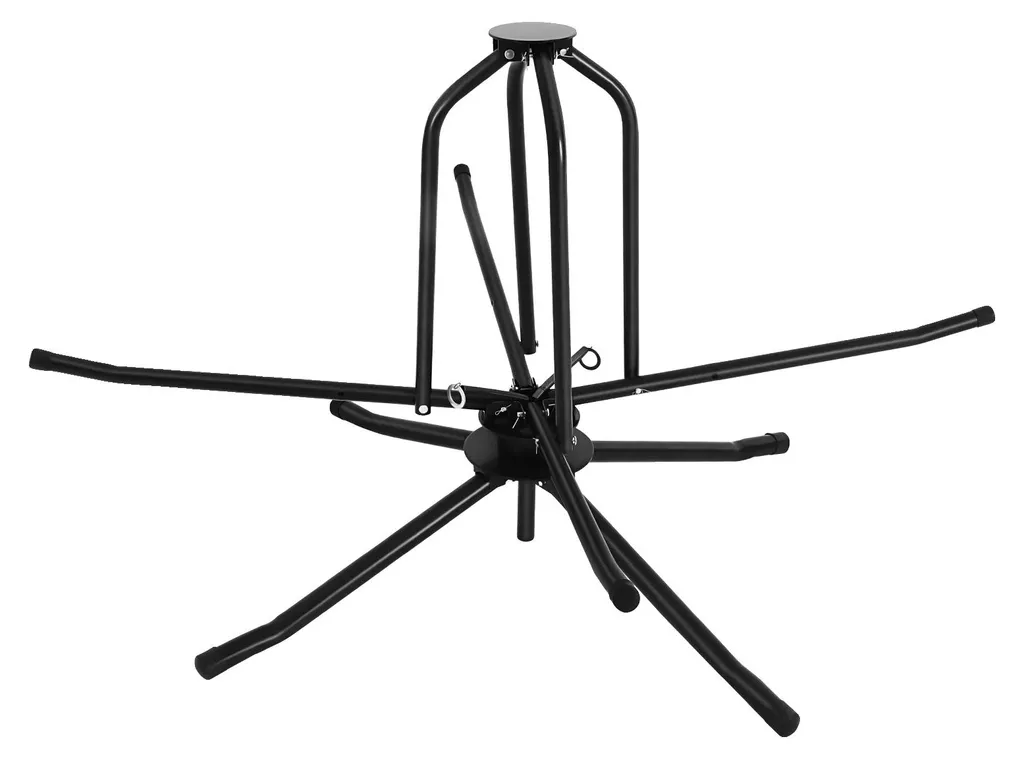 Enrouleur de tuyaux robuste capacité 200 kg, structure métal noir durable