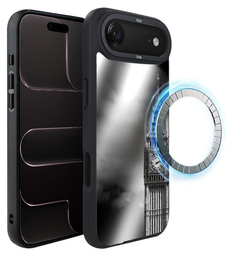 Schutzhülle für das iPhone Air, MagSafe-kompatibel, mattschwarze Seiten, Big Ben