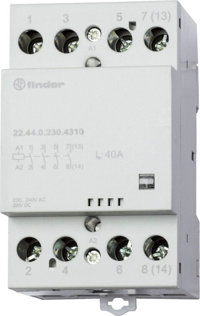 Finder 22.44.0.230.4310 Leistungsrelais Grau 4 (224402304310)