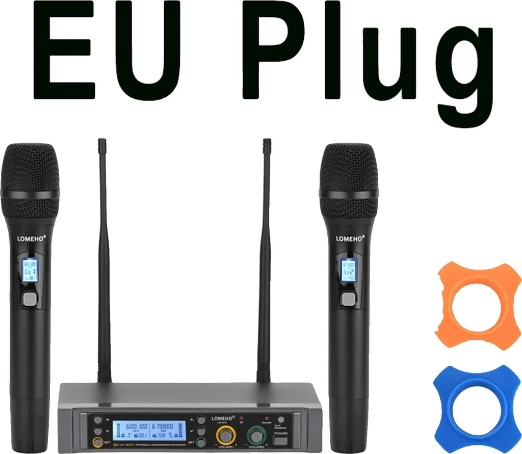 Système de microphone sans fil Lomeho 500MHz dynamique double canal UE