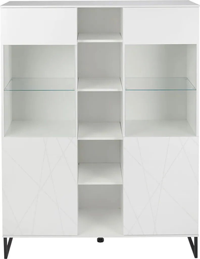 Gagnez de la place avec l'armoire Akai Citrine 2 portes blanc brillant