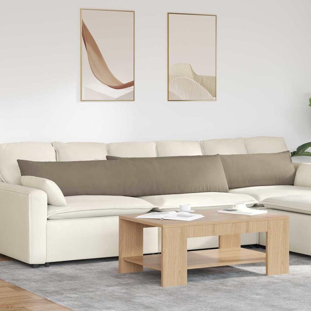 vidaXL Sofakissen 2 Stück Taupe 200 x 40 cm Stoff