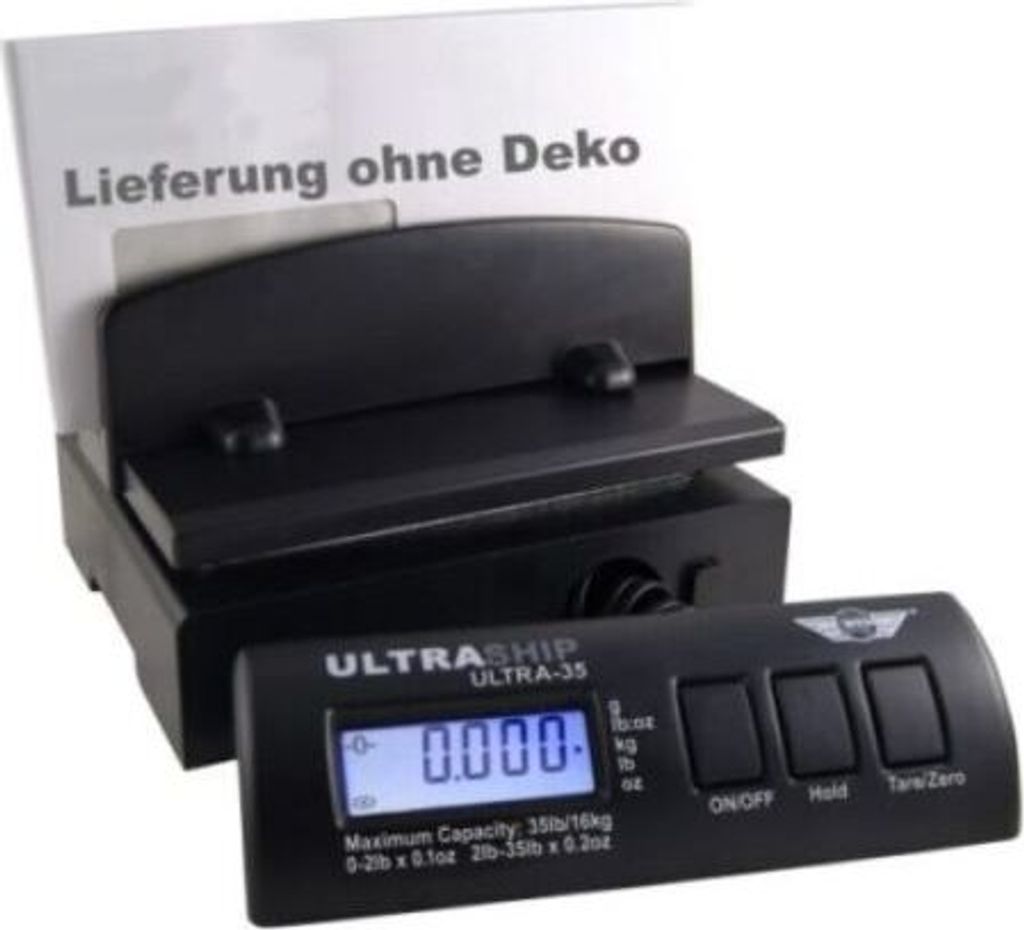 Briefwaage und Päckchenwaage für den Postversand + Briefhalter + Rollenhalter