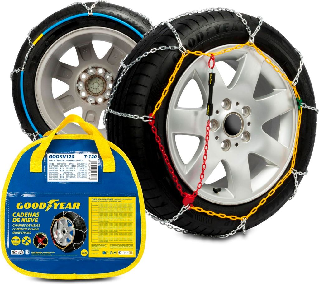 Goodyear Metall Schneeketten 9mm für 2-Rad-Antrieb - Größe 120