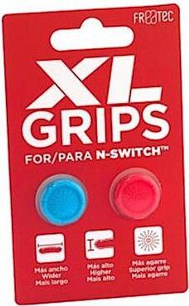 XL Grips for N-Switch - Neon Blue / Neon Red