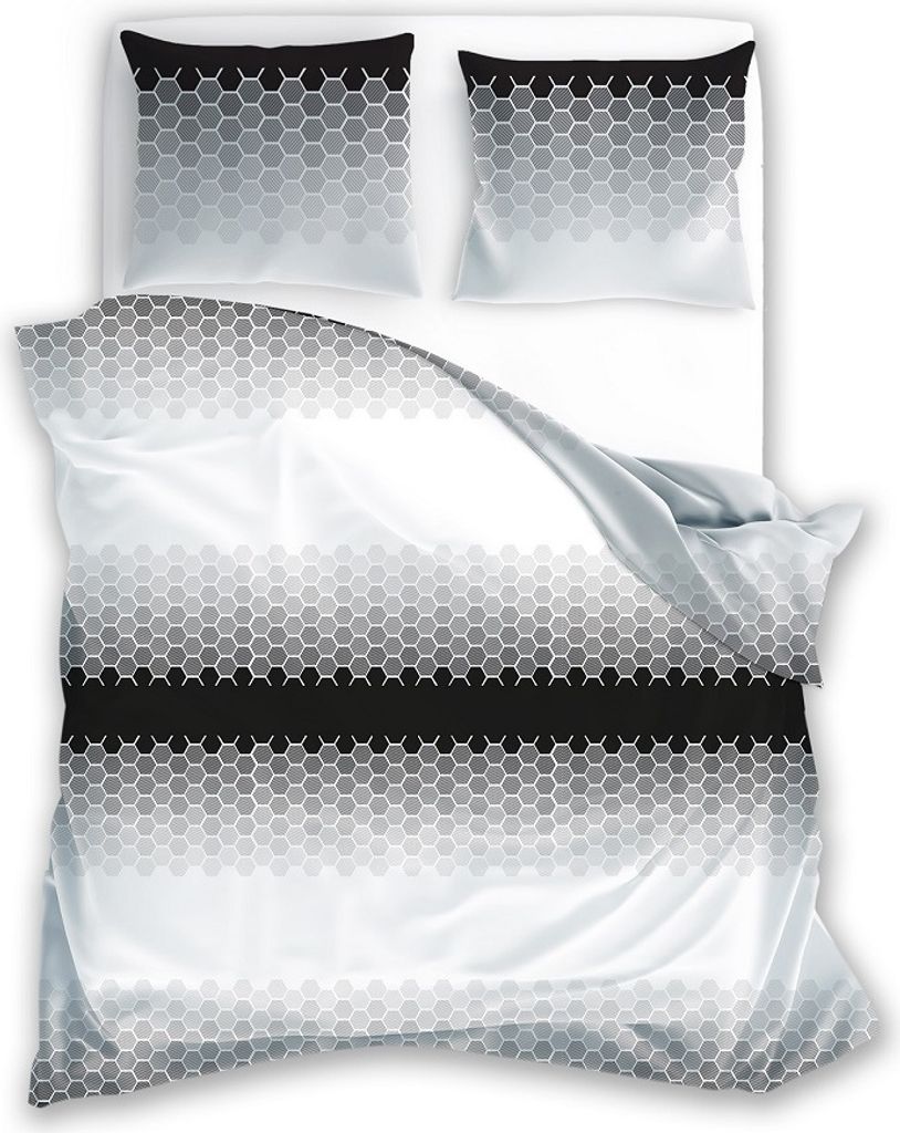 Bettwäsche, 100% Baumwolle, Modern, Glamour 140x200cm 018 Geometrische Muster