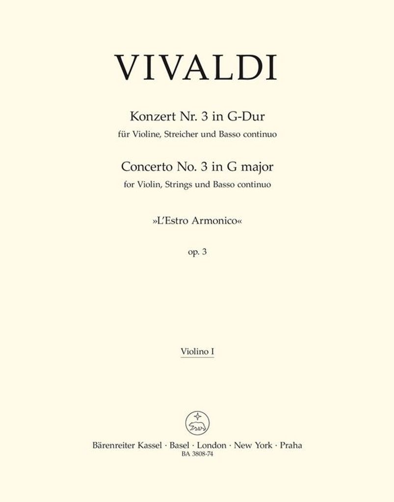 Concerto G-Dur op.3,3 für Violine und Streicher Violine 1