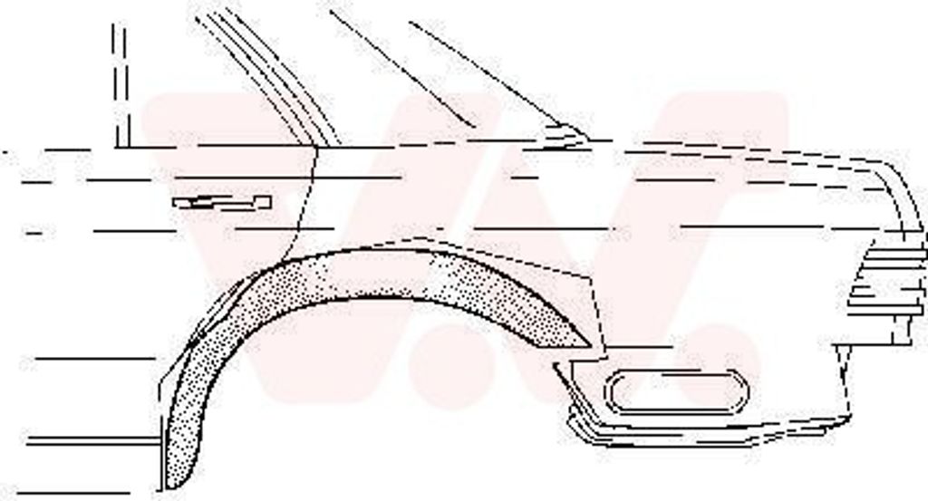 VAN WEZEL Radhaus Inenkotflügel 3026447 Hinten Links passend für MERCEDES-BENZ S-Klasse Limousine (W126)