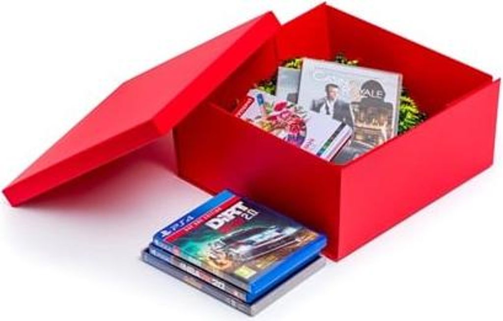 Faltbare Box mit Deckel Rot 300x300x140 Elegante Box