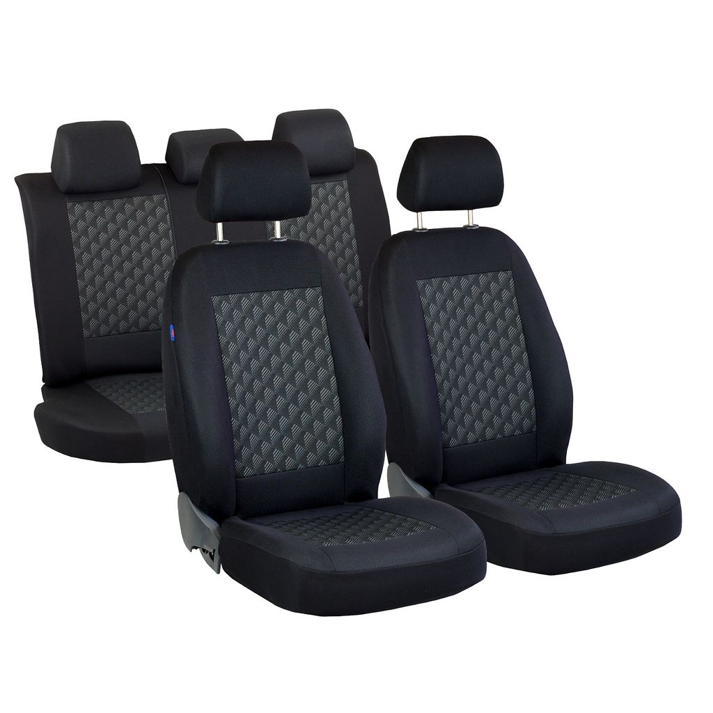 Schwarz Effekt 3D Sitzbezüge für AUDI A3 Autositzbezug VORNE 