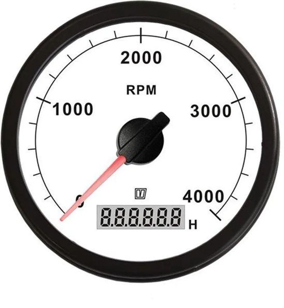Compte-tours VETUS TACHW4000 Blanc 114mm : Finissez les Pannes de Lecture