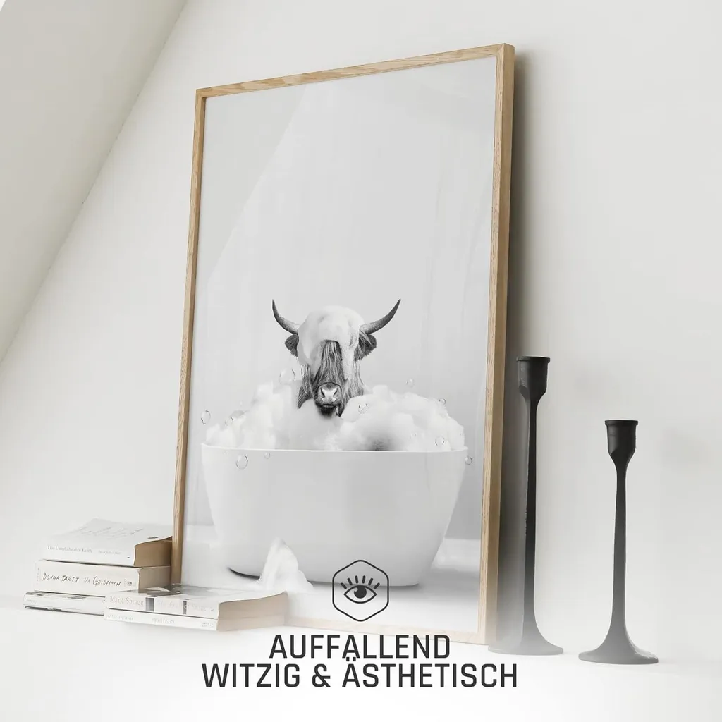 Tableaux Vache Highland - Lot de 2 A3 - Solution Déco Murale Moderne