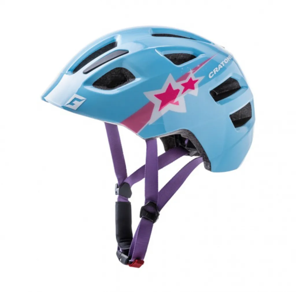 Casque enfant Maxter bleu clair brillant avec visière amovible réglable