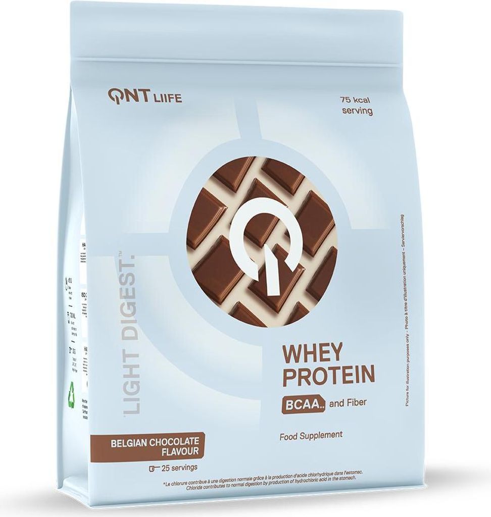 QNT Light Digest Whey Protein (500g) Belgian Chocolate - Produktbild 